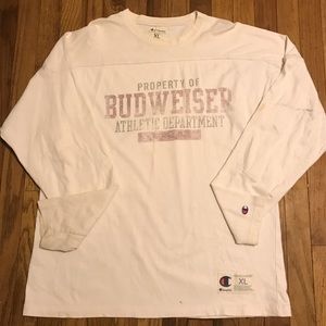 Champion Budweiser Long Sleeve T Shirt Size XL